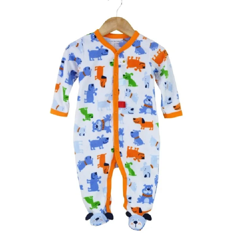 Fleece Baby One-Piece Romper With Footies bodysuits newborn sleepwear girl jumpsuit boy pajamas overalls cotton clothes