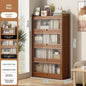 Multi-functional BambooBookcase LargeCapacity Wooden Bookshelf Storage Cabinet Display Rack Home Furniture for Living RoomOffice