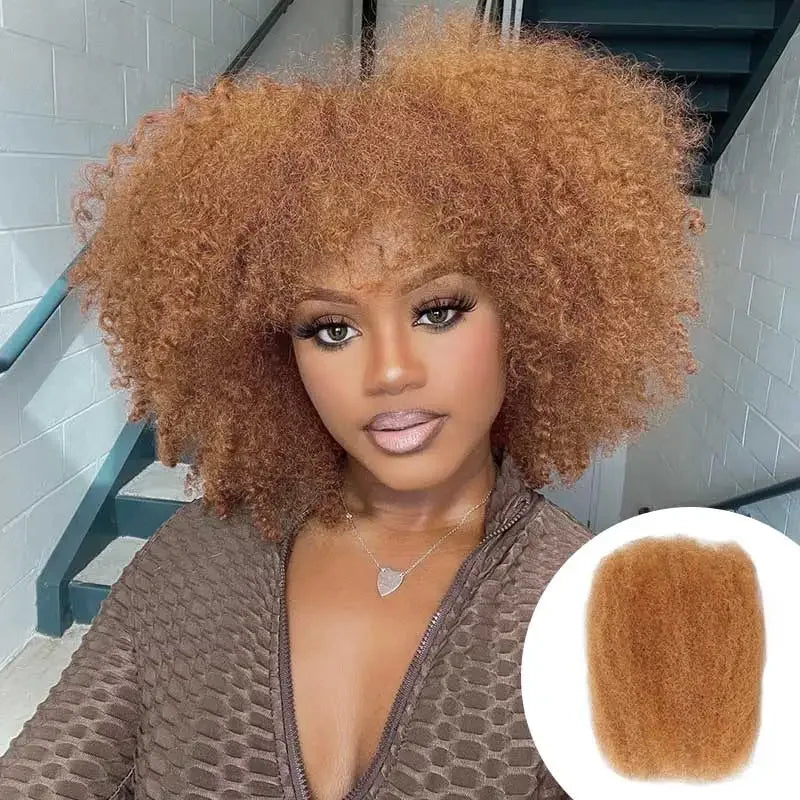 Top Peruvian Kinky Curly Mini Twist QVR US Stock Afro Kinky Bulk Human Hair for Braiding 100% Remy Hair Bundles No Shedding