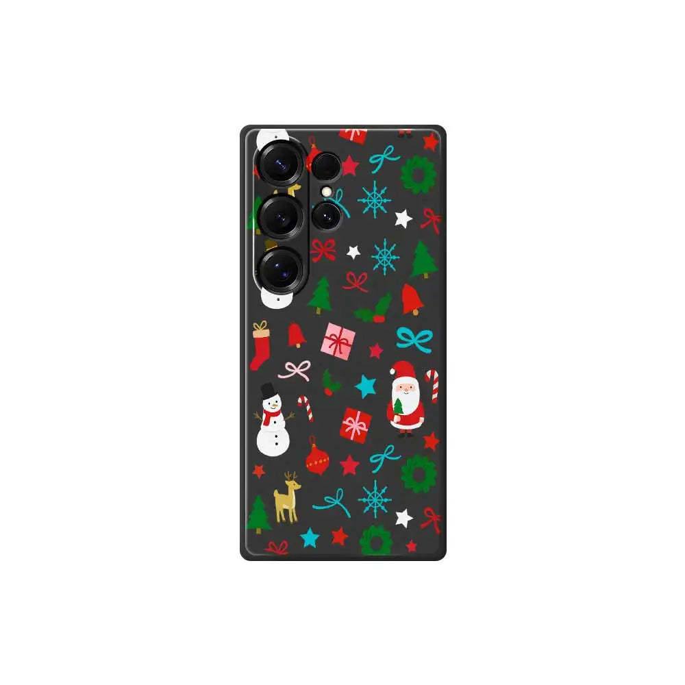 Christmas Pattern Case For Samsung Galaxy S25 S24 S23 S22 S21 S20 Ultra Plus S10 Plus S24FE S23 FE S22FE S21 FE S20 FE Cover
