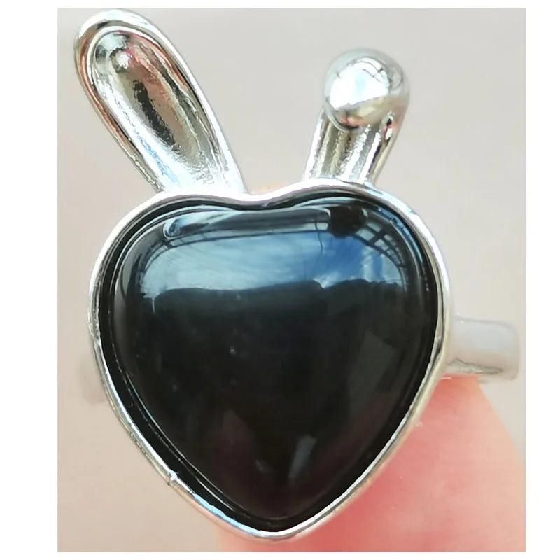 Labradorite Crystal Tiger Eye Lapis Lazuli Malachite Jaspe Sodalite Aventurine Howlite Unakite Cherry Quartz Bead Ring  PWB1183