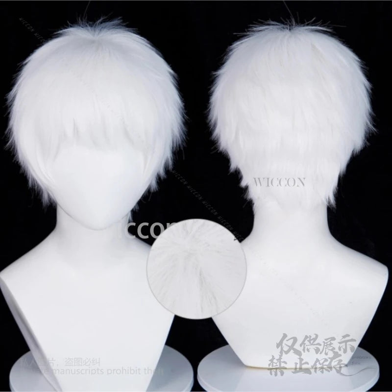 Anime Tsujinaka Yoshiki Hikaru Cosplay The Summer Hikaru Died White Black Wigs Heat Resistant Synthetic Hair Halloween Party Cos