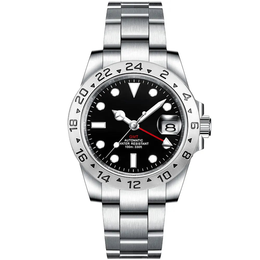 39MM Custom logo/name  Sapphire NH34 Automatic Mechanical Mens WristWatch Sterile Dial 10Bar Luminous Sport Male Clock