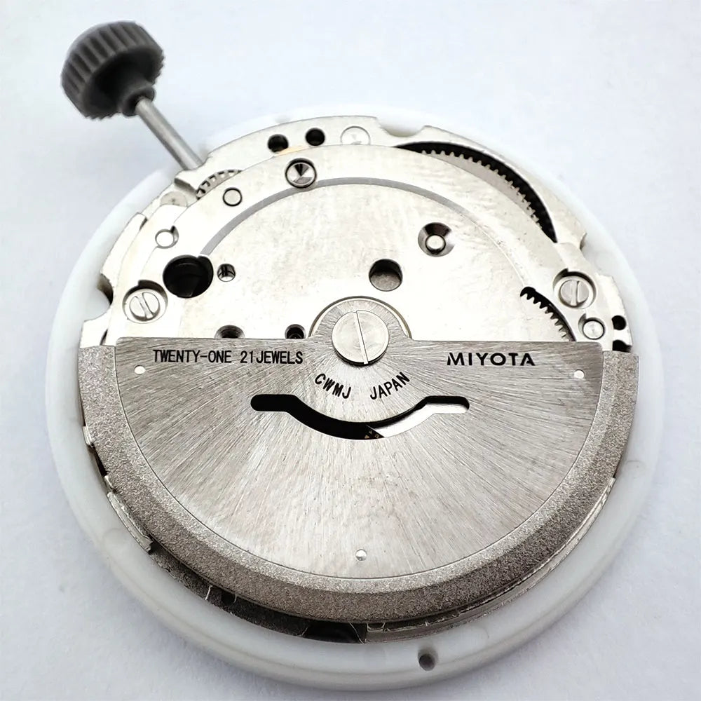 MIYOTA 8285 Movement Men's watch Replacement parts mods white Double date Automatic mechanical movement 21 Jewels 3/12 o'lock