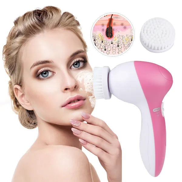 Waterproof Facial Cleansing Brush Face Spin Cleaning Brush Scrubber