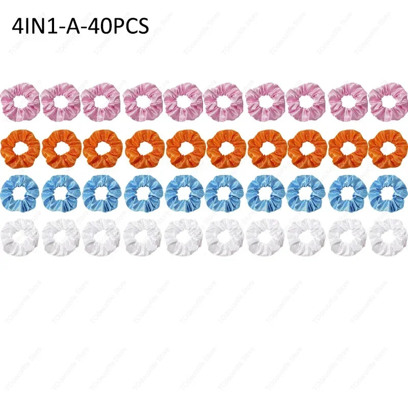 LED Luminous Scrunchies Hairband Glowing Elastic Hair Tie Rope for Women Girls Glow in the Dark Party Hair Accessory