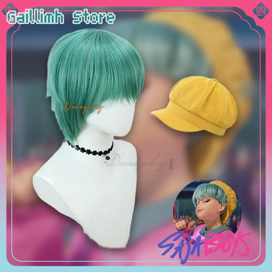 30CM Short Hair Anime K-Pop Demon Hunters Saja Boys Baby Cosplay Costume Wig Cosplay Wig Halloween party Group Accessories