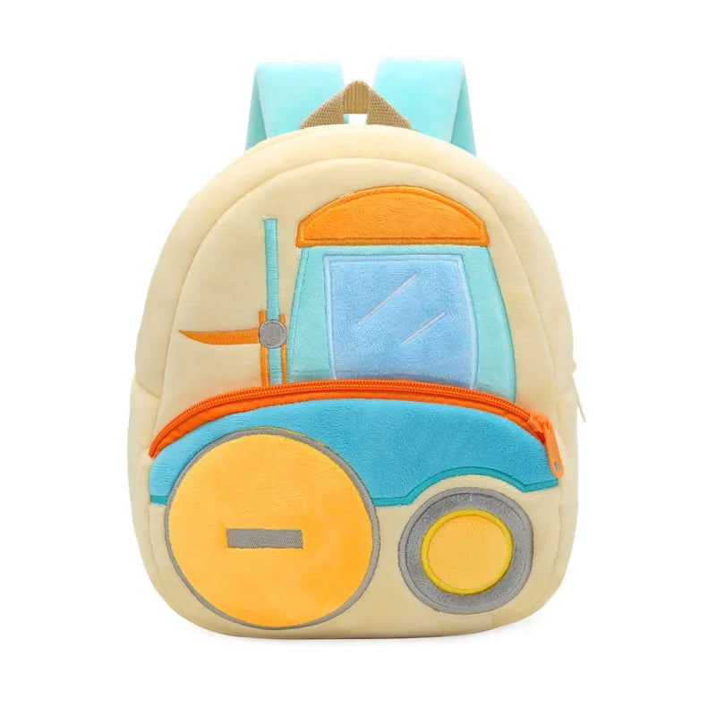 2-4 Years Old Kids Engineering Backpack Plush Christmas Gift Kids Small School Bag for Kindergarten Primary School
