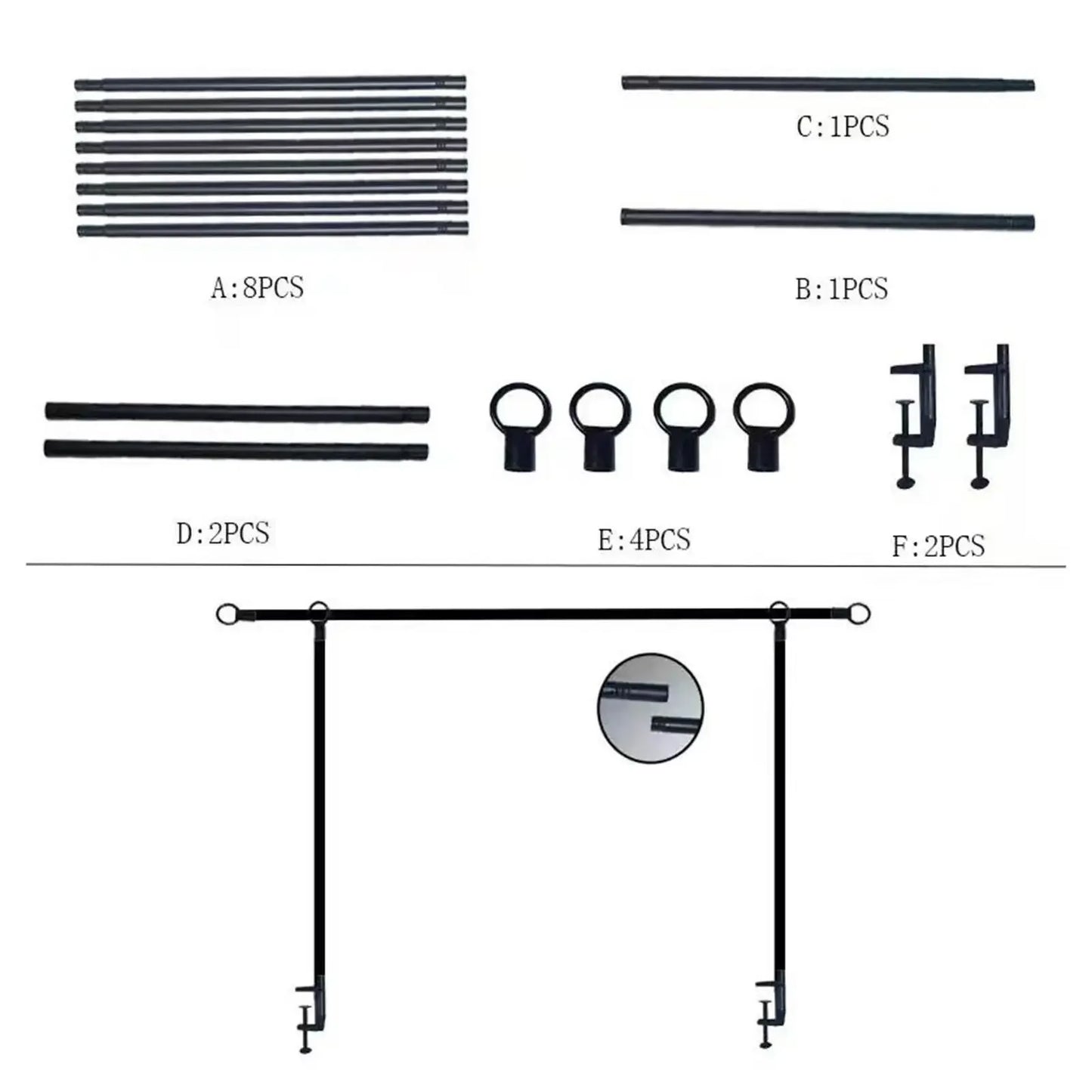 over The Table Rod Stand with Clamps Adjustable Backdrop Stand Balloon Flower Arch Stand for Holiday Wedding Party Decoration