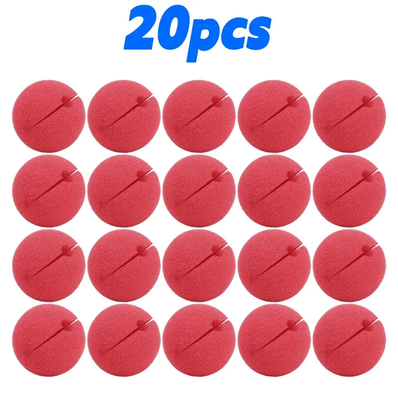 5-300pcs Red Clown Nose DIY Foam Sponge Balls Funny Circus Cosplay Costume Props Performance Party Halloween Holiday Decoration