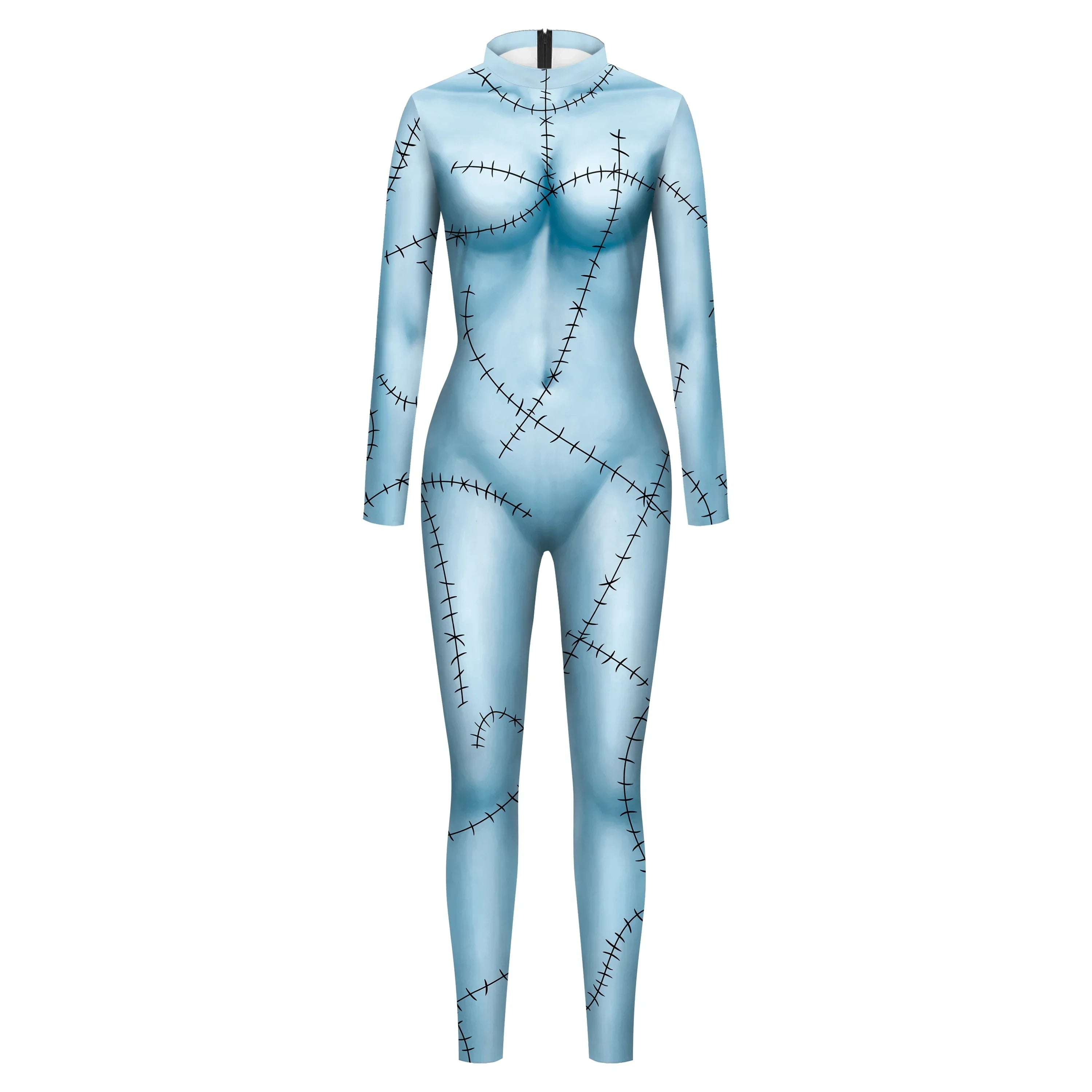 Party Adult Woman Disguise Sally Dress Leggings Cosplay Movie Scary Gothic Jumpsuit Role Play Carnival Halloween Costumes