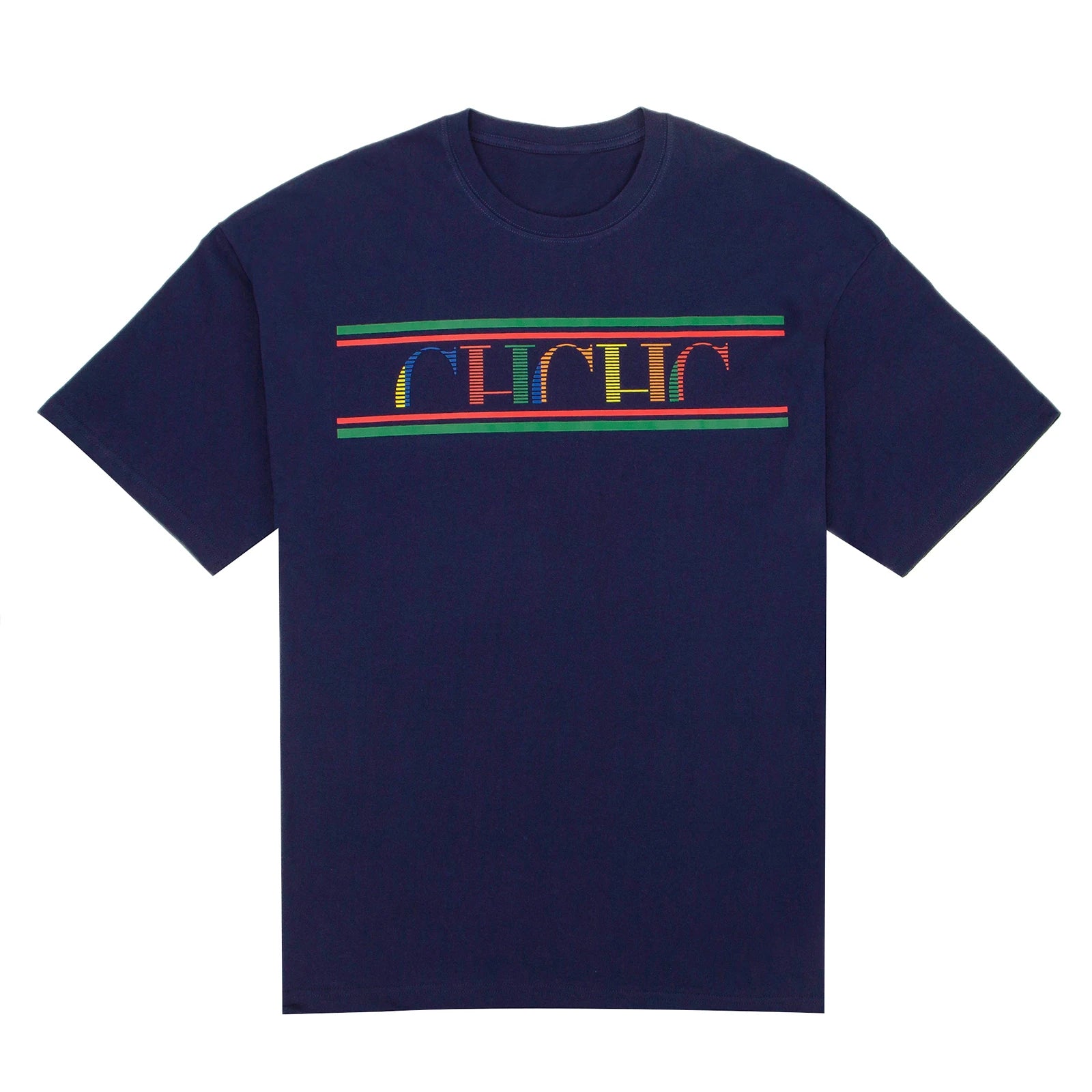 Vintage Stripe Letter Tee 230g Cotton Drop Shoulder Retro Casual Luxury Trendy Top Women Unique Fashion
