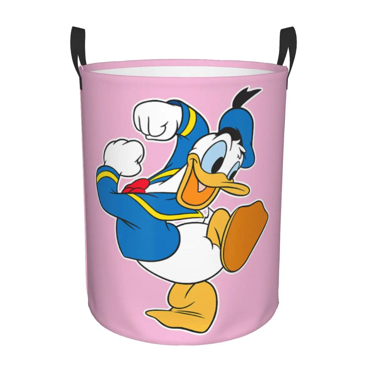 Custom Donald Duck Cartoon Laundry Basket Foldable Large Clothes Storage Bin Baby HamperCustom