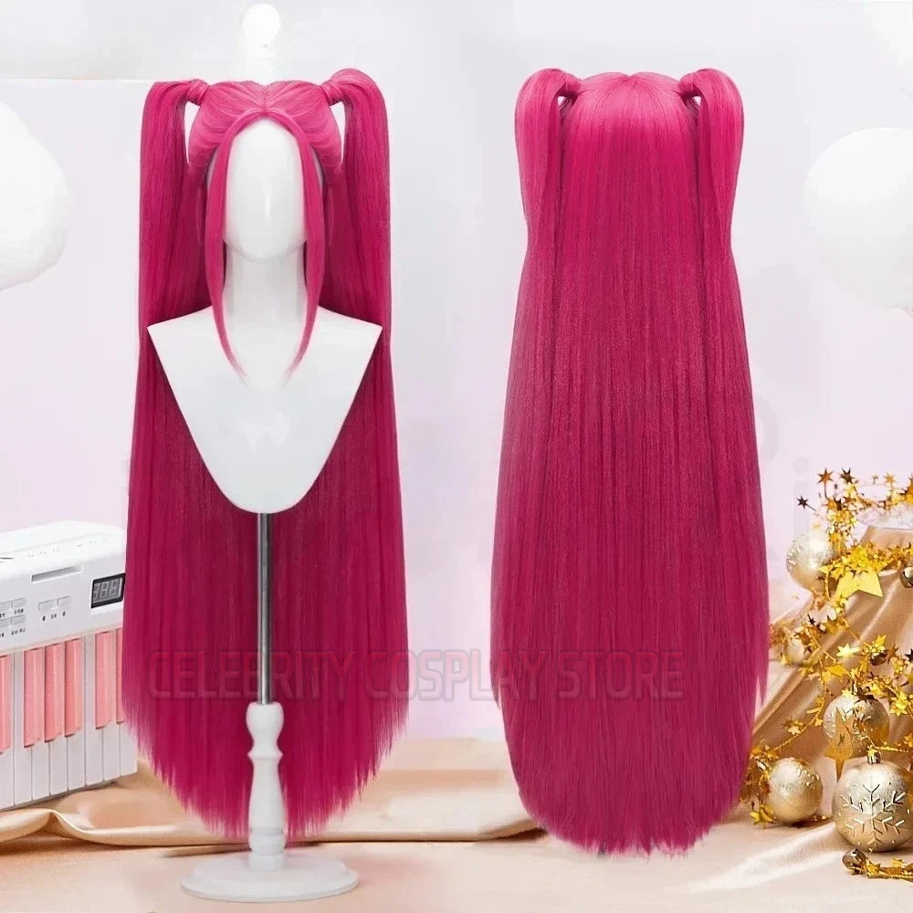 2026 New Rumi Mira Zoey Cosplay Wig KPOP  Hunters Cosplay KPOP Huntrix Women Rumi Cosplay 120cm Long Hair Nails Zo