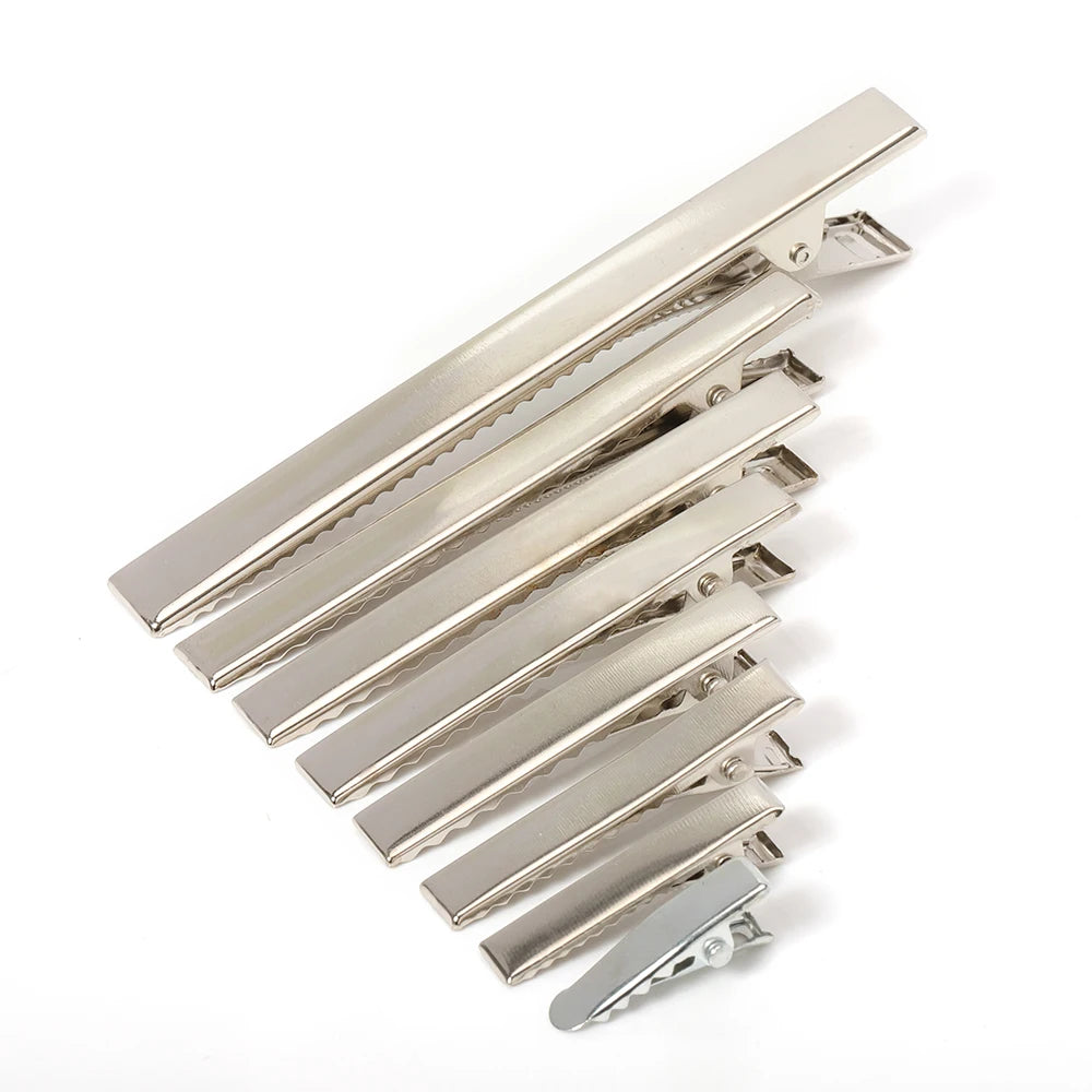 50/20pcs Metal Hair Alligator Clips 20mm/30mm/97mm Hairclips Bases DIY Jewelry Handmade Hair Accessories Components Findings
