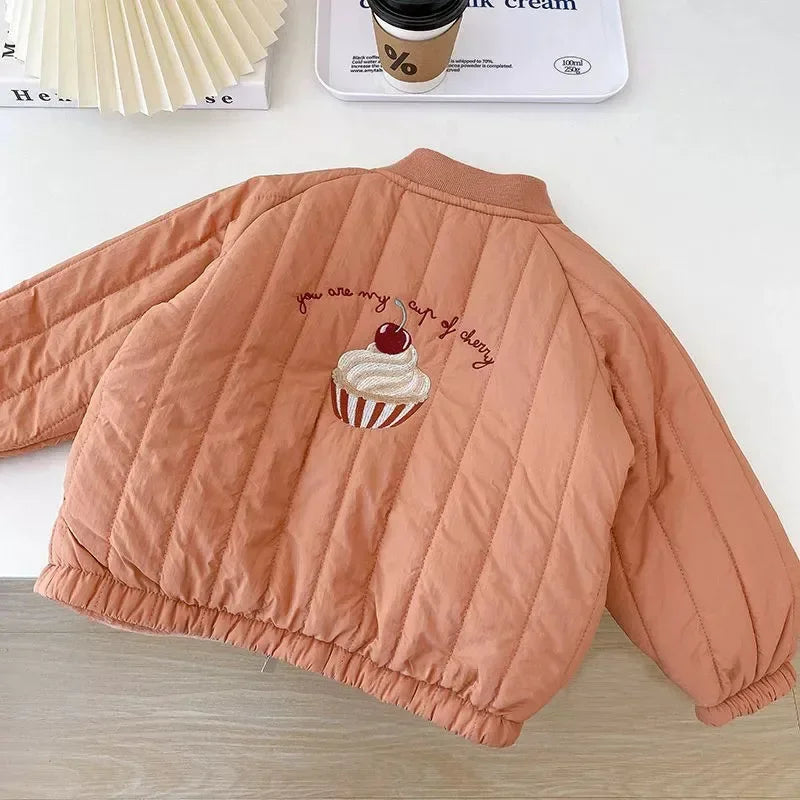 Autumn Winter Children's Warm Cotton Jackets Baby Fleece Kids Clothes 1-6Y Toddler Girl Boy Outerwear Coat