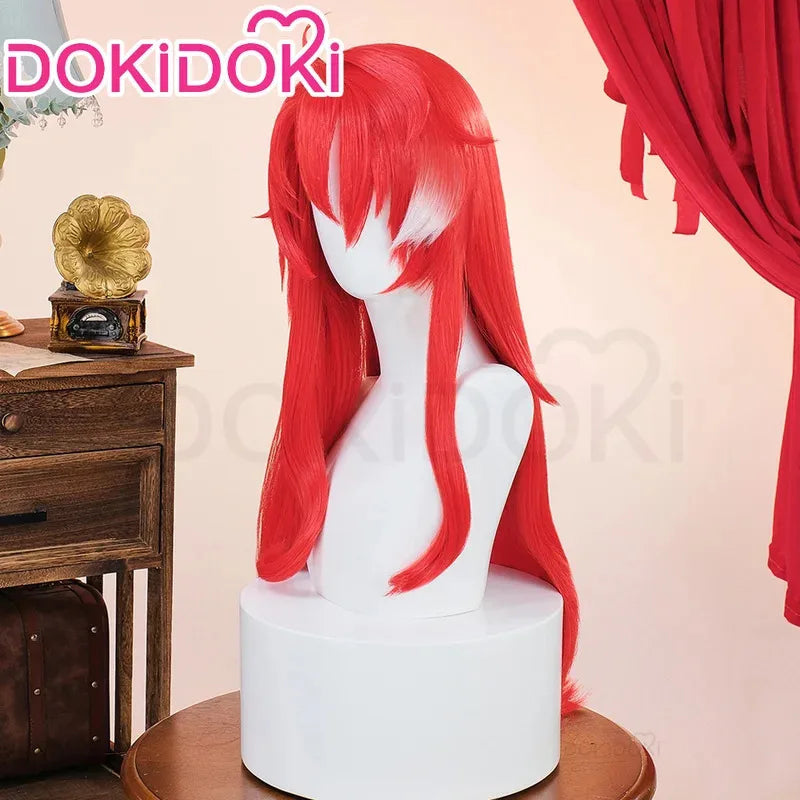 2025 New IN STOCK Wig Game Honkai: Star Rail DokiDoki Argenti Cosplay Ear Clip Men Red Long Hair Fre ★☆★
