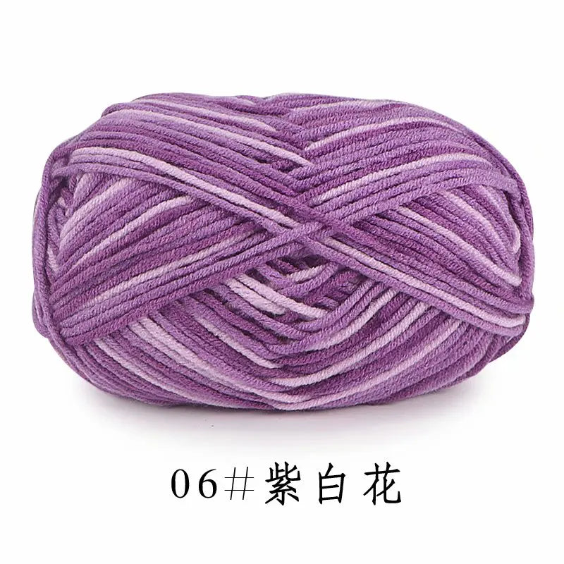 5Strands 2.5mm Colorful Soft Cotton Baby Knitting Wool Yarn Crochet Craft  Crochet Fancy Yarn Hand Knitting Sweater Baby Clothes