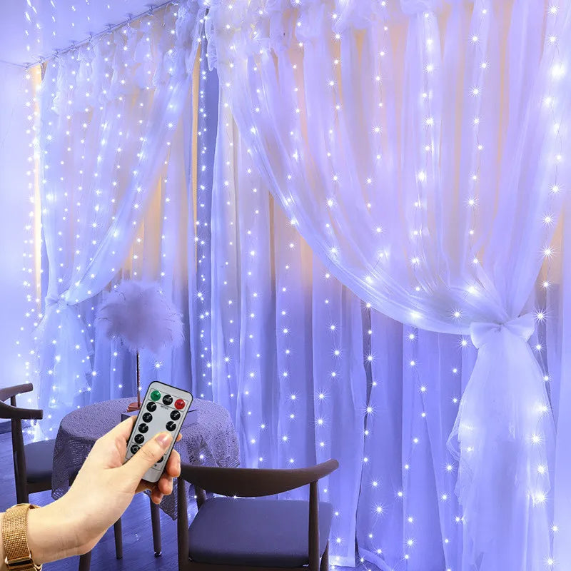 6M/3M USB LED Curtains Festoon Led Light Garlands New Year Christmas decorations Wedding Decor Outdoor Garden Lights
