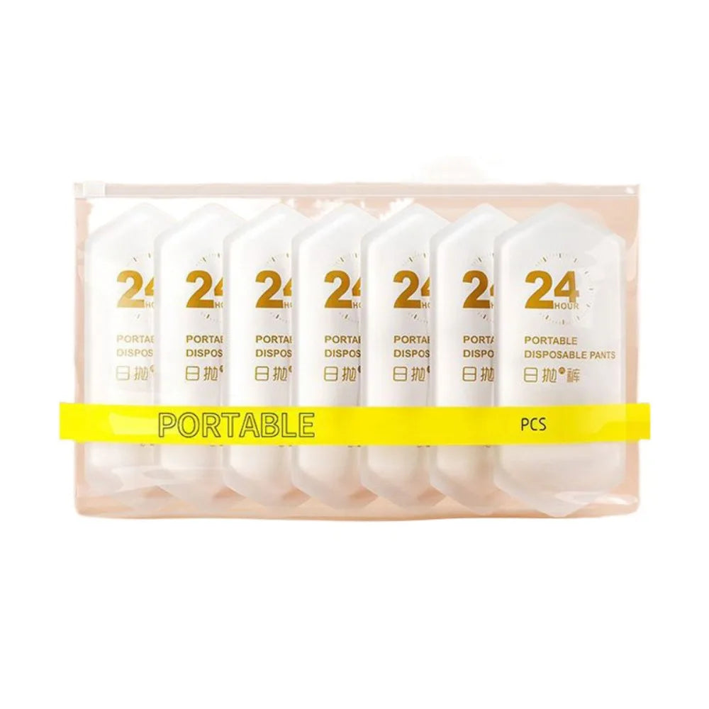 5/7Pcs Traceless Women's Disposable Panties Mid Waist Plus Size Lace Seamless Briefs Underpants Lingerie Underwears for Women