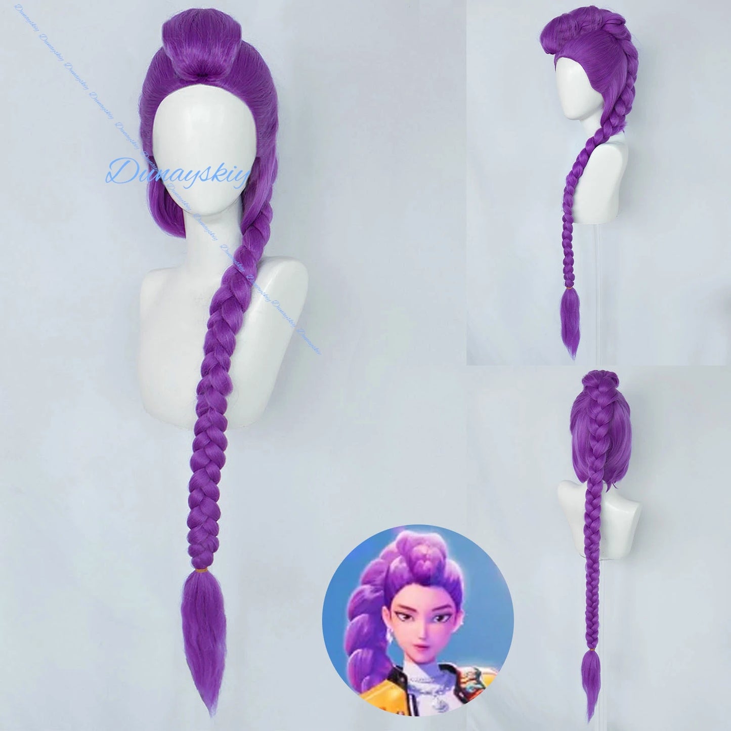 Kpop Demon Hunters Cosplay Wig Set - Rumi/Zoey/Mira Heat-Resistant Synthetic Hair for Anime Con & Halloween Costume