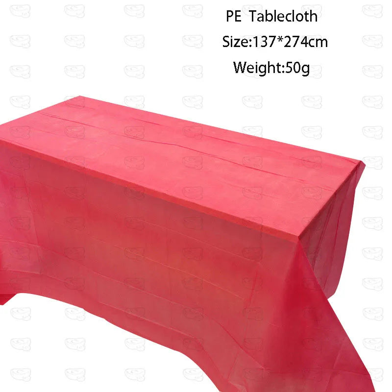 Red White Silver Striped Disposable Tableware Set Circus Birthday Party Decor Plates Cup Tablecloth Napkin Knives Forks Supplies