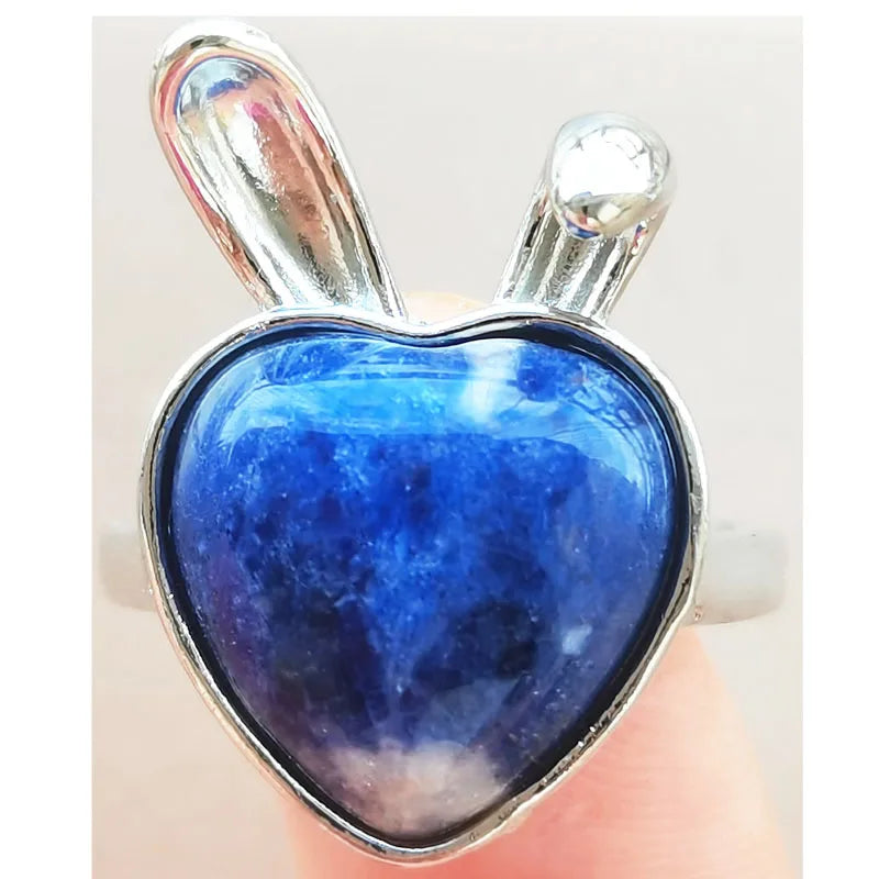 Labradorite Crystal Tiger Eye Lapis Lazuli Malachite Jaspe Sodalite Aventurine Howlite Unakite Cherry Quartz Bead Ring  PWB1183