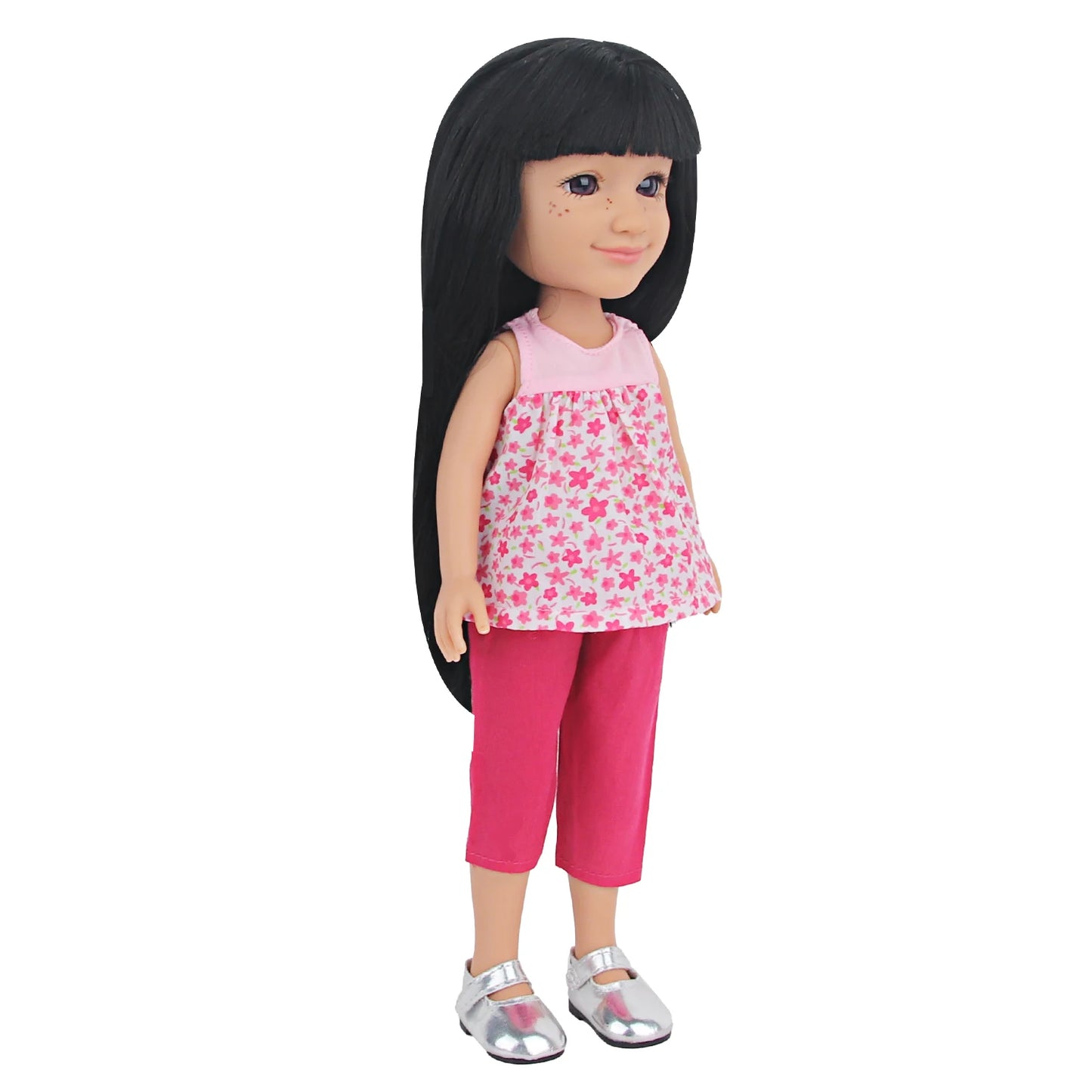 35CM Baby Doll Clothes Set Flower Sleeveless T-shirt+Cropped Pants Star Suit For 14 Inches American&Russia DIY Girl Dolls