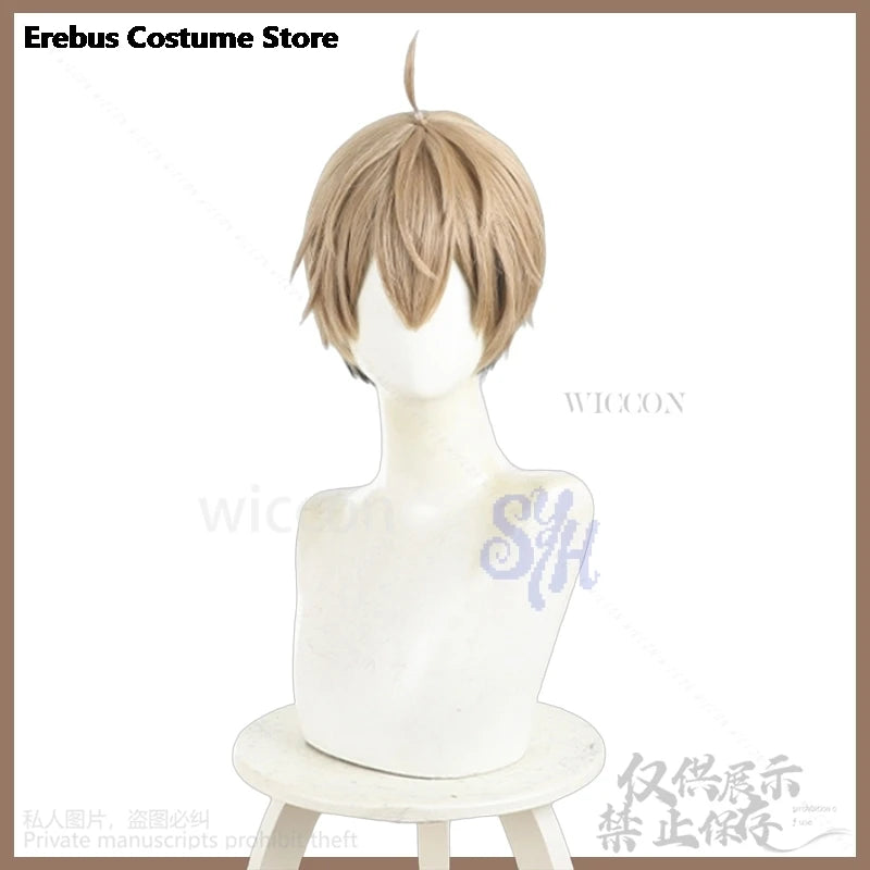 Anime GACHIAKUTA Cosplay Jin Kougasaki Costume Brown Black Heat Resistant Hair Y2K Fashion Wigs Halloween Christmas Party Cos