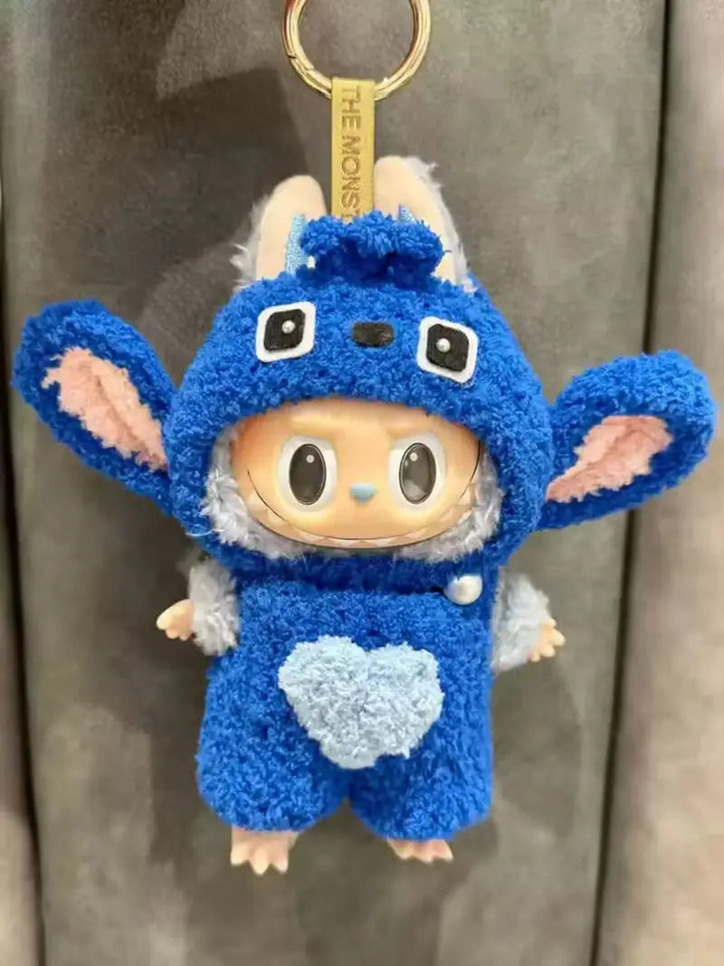 Disney Labubu Only clothes Baby Dressed For Archangel Zimomo Goof Bruto Donald Duck Clothes Vinyl Suit Sitting Doll Clothes Gift