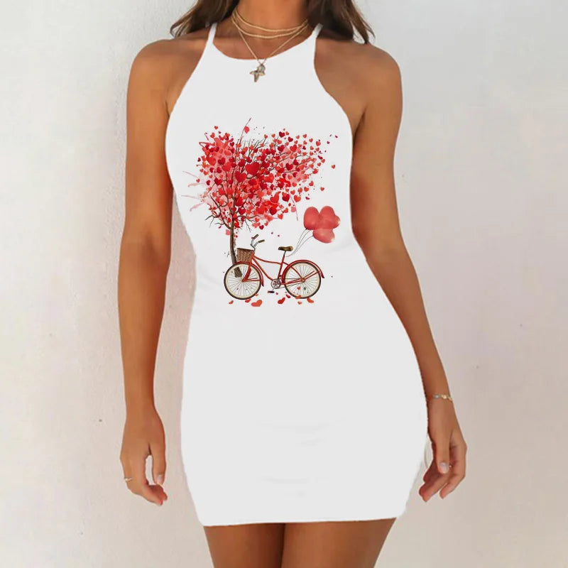 Nightgown Women Kawaii Korean Graphic Nightdress Plus Size Night Dress Sexy Sleepwear Slim Pack Hip Sleeveless Sleepshirts