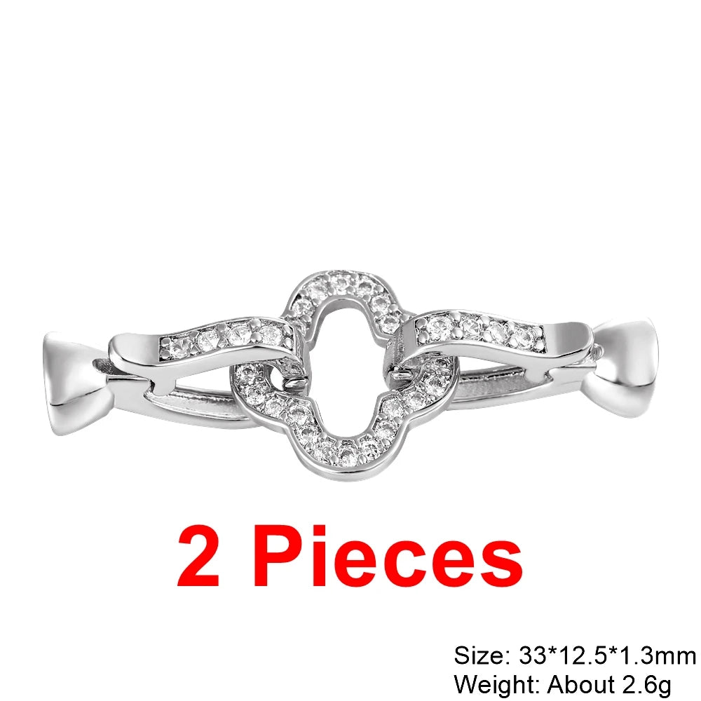 Juya 18K Gold Plated Baroque Pearls Connector Fastener Clasps DIY Jewelry Making Accessories Women Beads Lock Closure Supplies