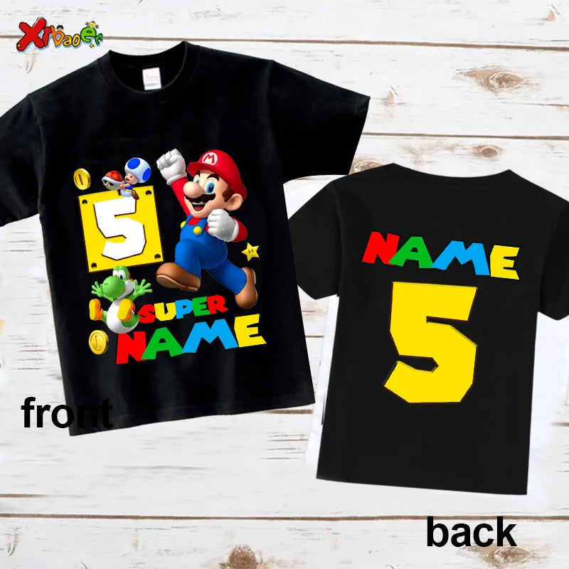 6th Birthday Boy Shirt Matching Outfits T Shirts Party Kids Shirts Baby Boy Clothes Shirts 7th Birthday Custom Name T Shirt Top