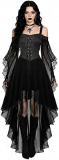Costumes Witch Dress Women 2026 Halloween Woman Adults Medieval Vampire Butterfly Sleeve Mesh Gothic Outfits Carnival Dress Up