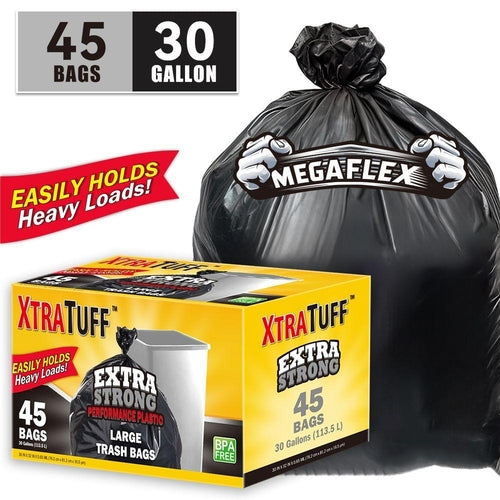 45 Extra-thick, Leak-proof Garbage Bags, Suitable For Home,