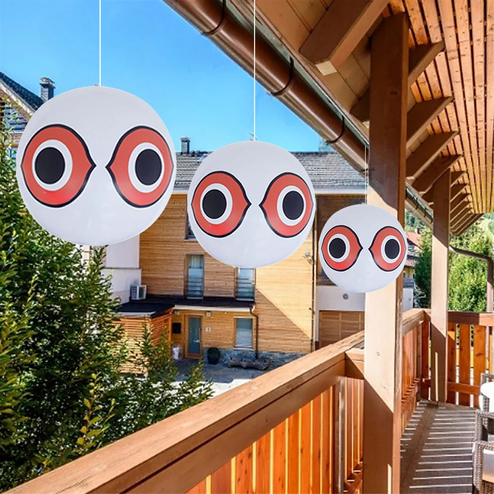 1-10pcs Hanging Bird Repellent Ball 40CM PVC Inflatable  Scare Eye Balloons Anti-Bird Pigeons Repellent Pest Control for Outdoor