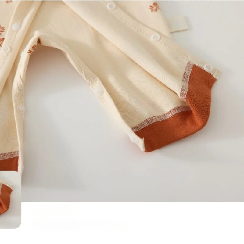 Infant Baby Clothes 0-6M Baby Girls Boys Cotton Butterfly Jumpsuit 2Pcs Set Soft Breathable Print Newborn Baby Casual Daily Wear