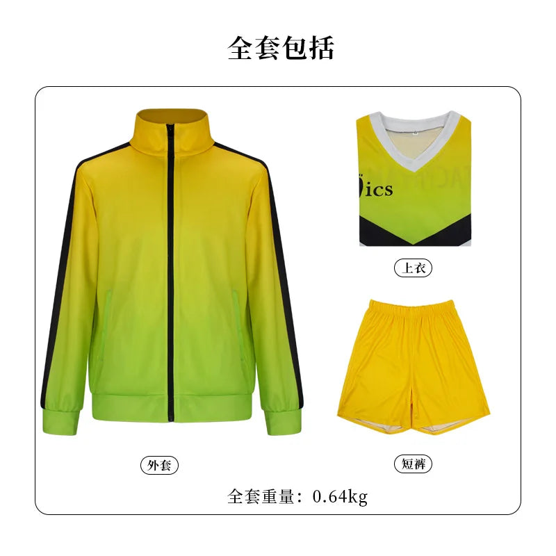 Anime Itachiyama Institute Uniform Sakusa Kiyoomi Cosplay Costume Volleyball Boy NO 10 Uniform Coat T-shirt Halloween Costumes
