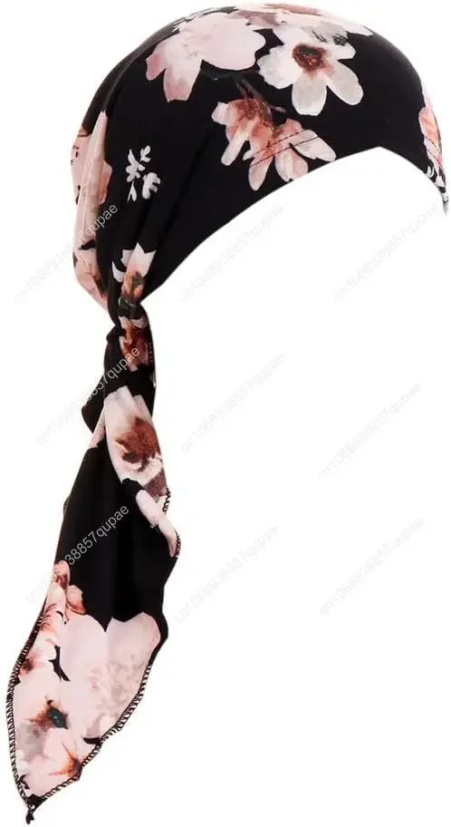 Pre-Tied Bandana Turban Hat Chemo Cancer Headscarf Headwraps Headwear for Women Hair Cover Hat