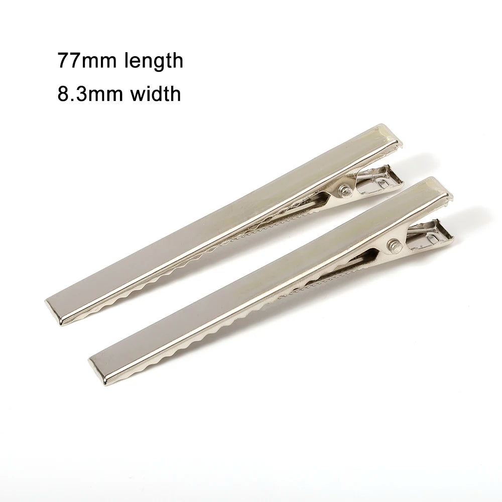 50/20pcs Metal Hair Alligator Clips 20mm/30mm/97mm Hairclips Bases DIY Jewelry Handmade Hair Accessories Components Findings