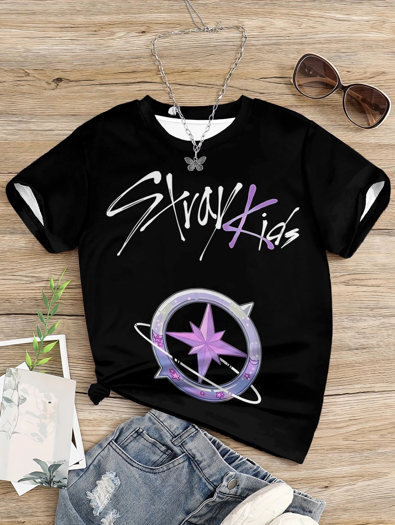 3D Print-S-Skzoo-o-Baby Clothing 5 to 14 Years Male Outdoor Clothes for-S-Stray-Kids-Children Boy Girl k-Kpop Child T-Shirt Top