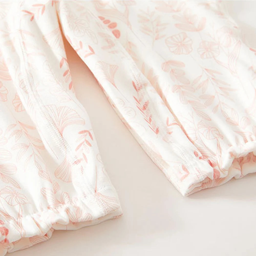 Newborn Baby Girl Onesie Long Sleeve Cotton Floral Spring Autumn Hospital Baby Romper 0 6 Months Baby Clothes