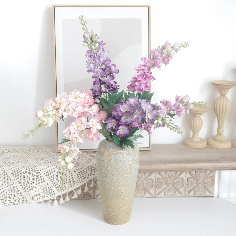 75cm Autumn Artificial Hyacinth Flowers Long Branch Wisteria Fall Christmas Home Room Wedding Table Decor Fake Floral Wreath