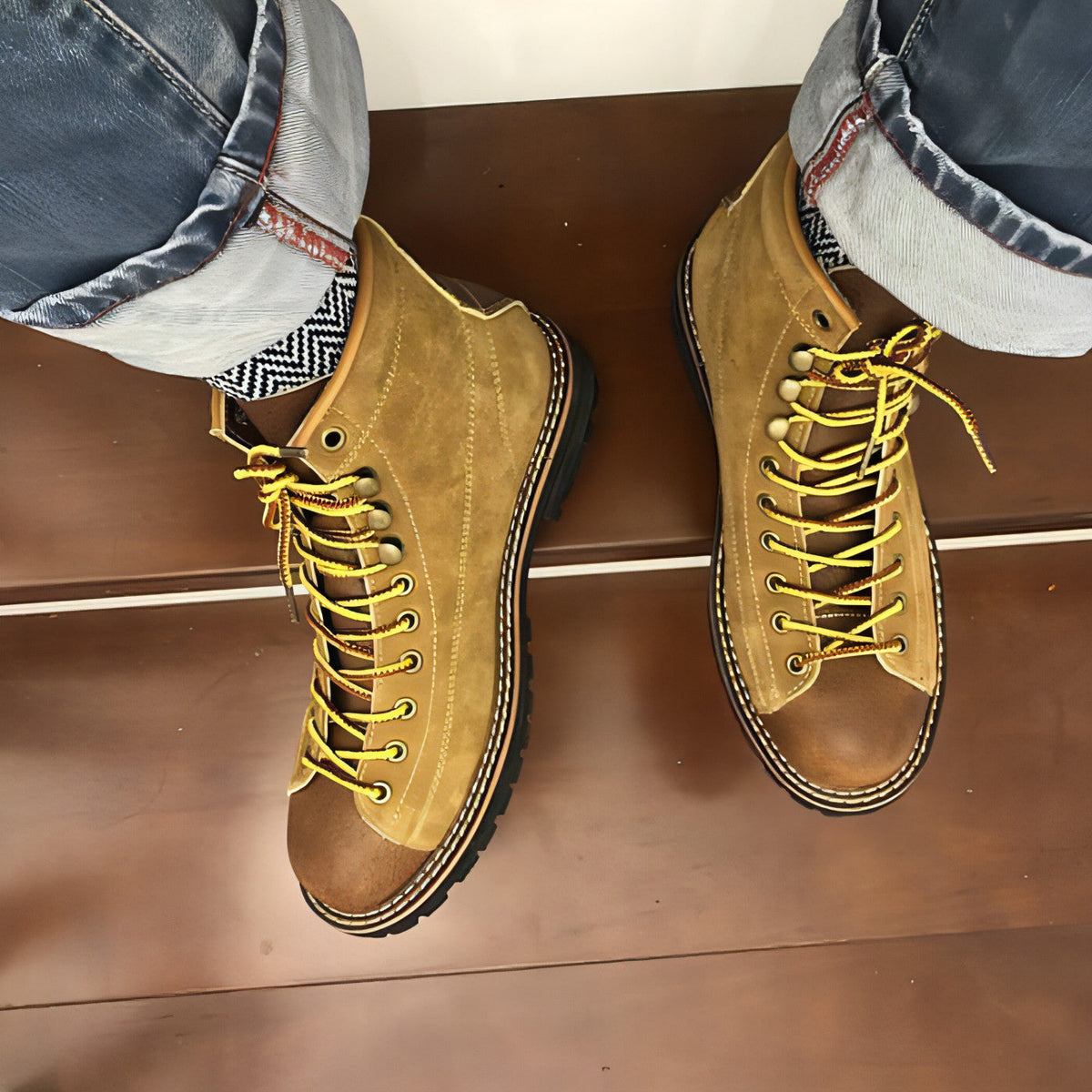 Autumn And Winter Men's Round Toe Fashion Casual Leather Shoes Martin