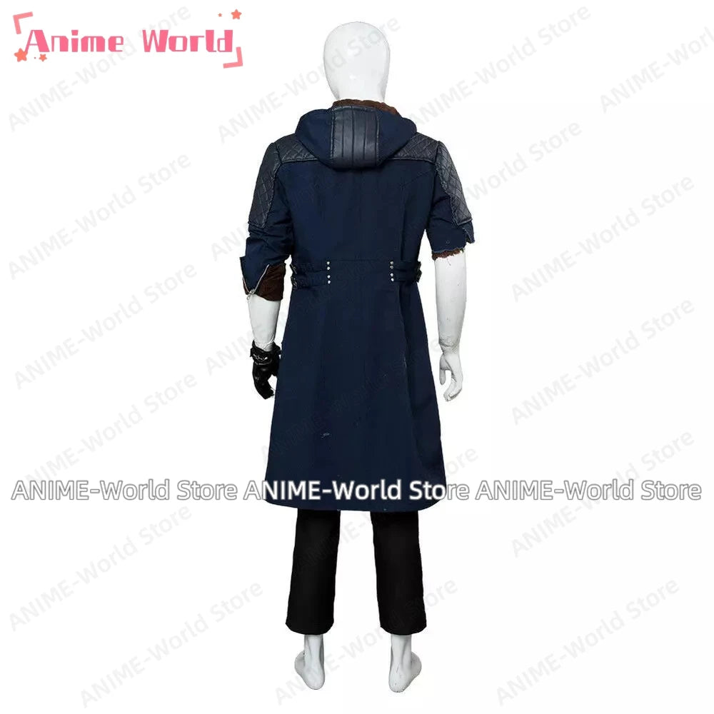 《Custom size》Devil May Cry V DMC5 NERO Damaged Version Costume Cosplay Halloween Coat Jacket