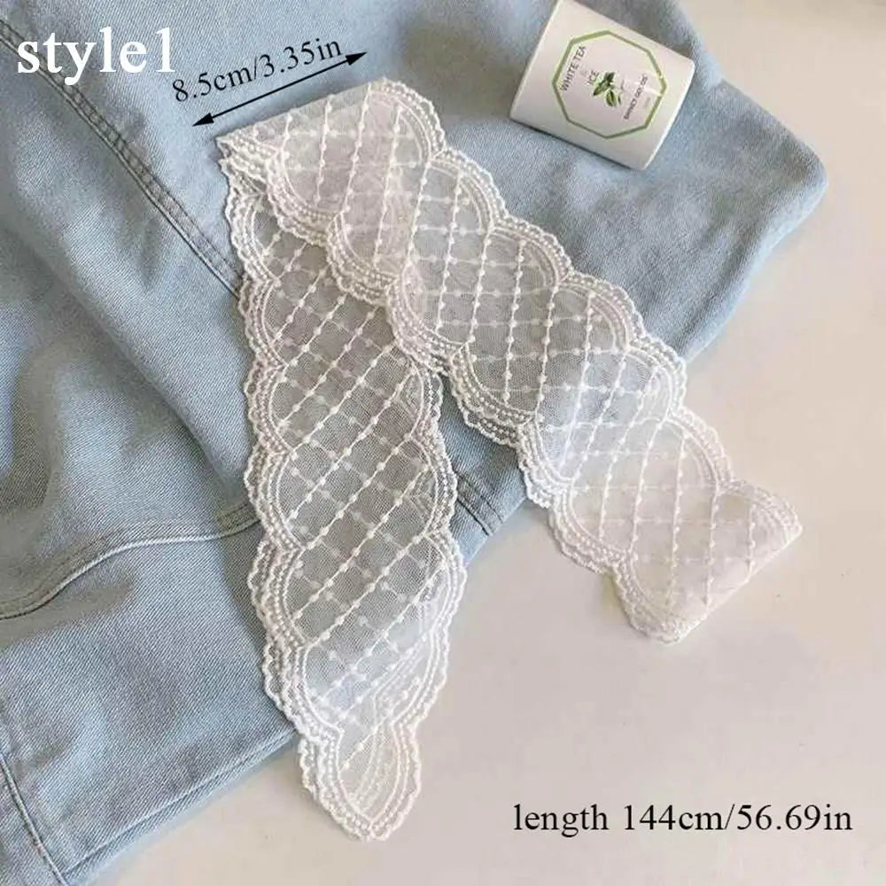 Y2k Women Narrow Long Scarf Elegent Lace Bow Necklace For Women Choker Long Ribbon Scarf Shawl Embroidery Headband Hair Scarf