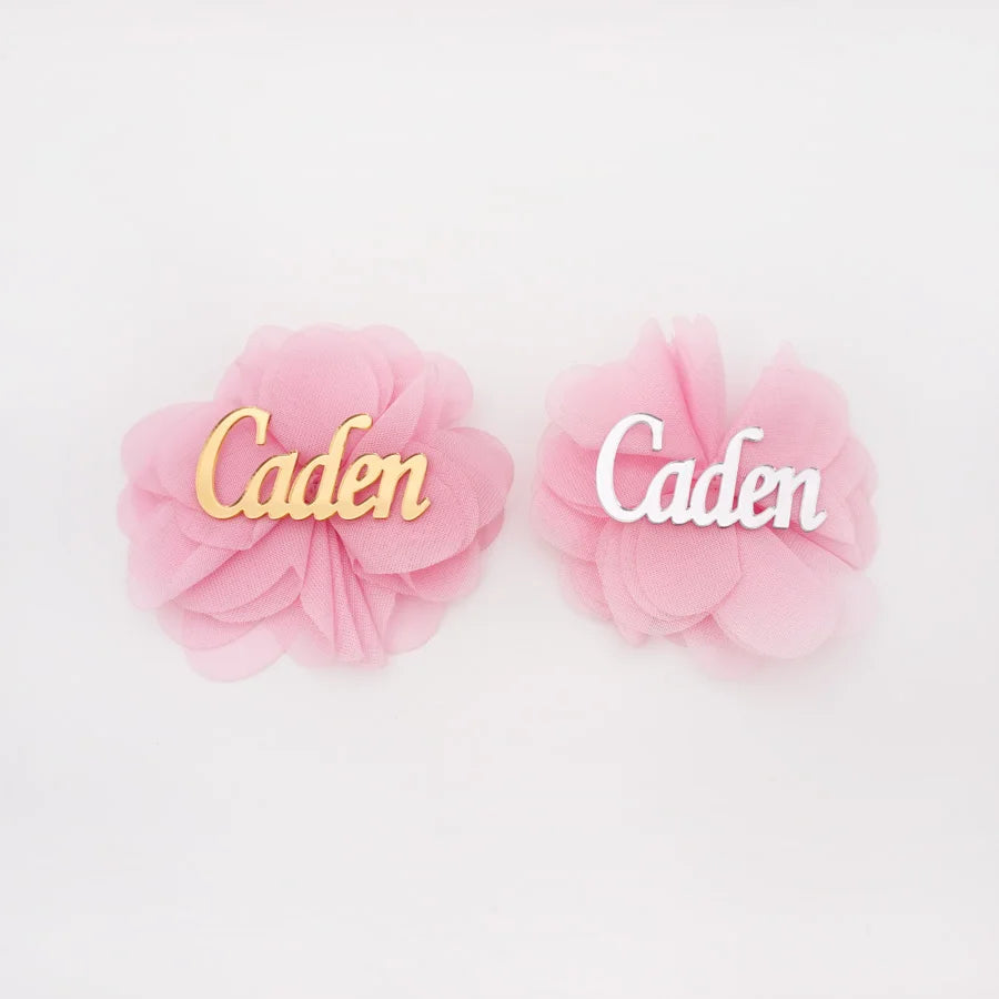 5cm 8cm Width Names of Groom and Bride Wedding Decoration Acrylic Mirror Stickers Private Custom