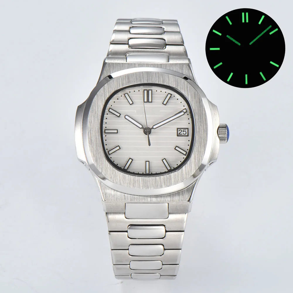 43mm fashional NH35 automatic wristwatches for men paired with 316L stainless steel bracelet and Japan NH35 automatic movement