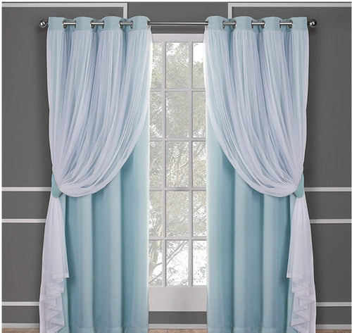 Velura™ – Double Layer Lace-Trim Blackout Curtain
