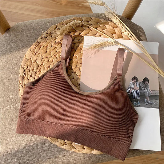 Sexy Underwear Women Gather No Steel Ring Lingerie Bra Tube Top Wrapped Chest Beauty Back Actival Cotton Thin Section Tube Top